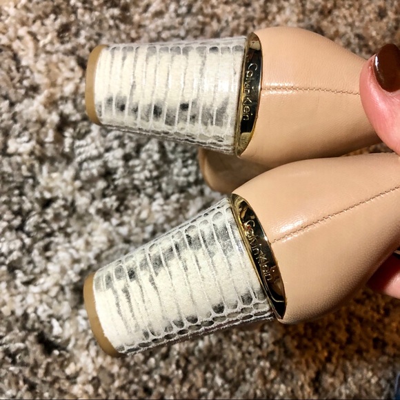 Calvin Klein cirilla snake block heel pumps - Picture 6 of 6